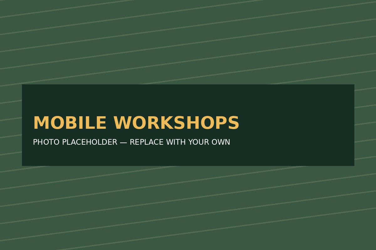 Mobile woodworking instruction