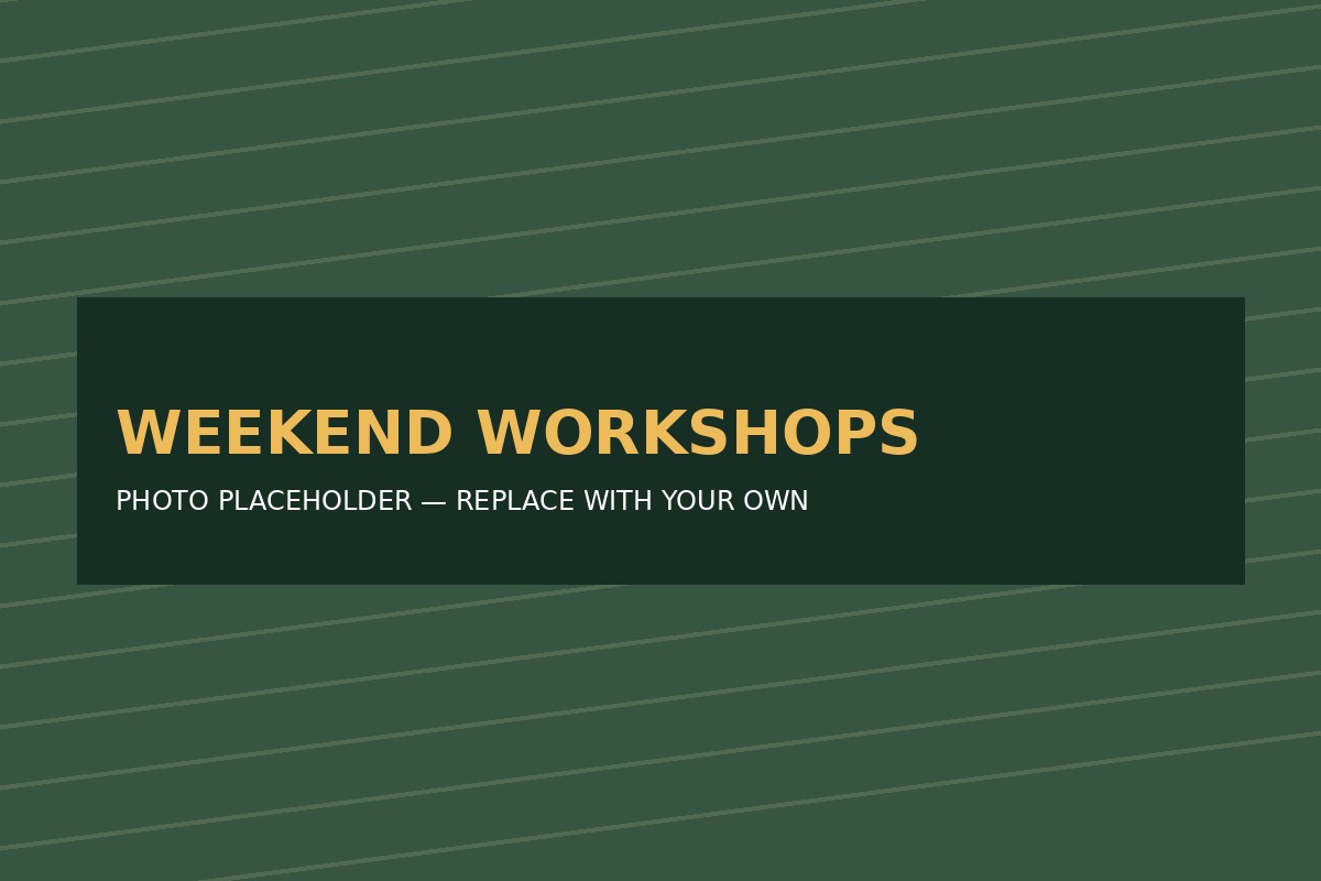 Weekend hands-on woodworking workshop